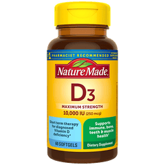 Vitamin D3 Maximum Strength 10,000 IU (250 mcg)