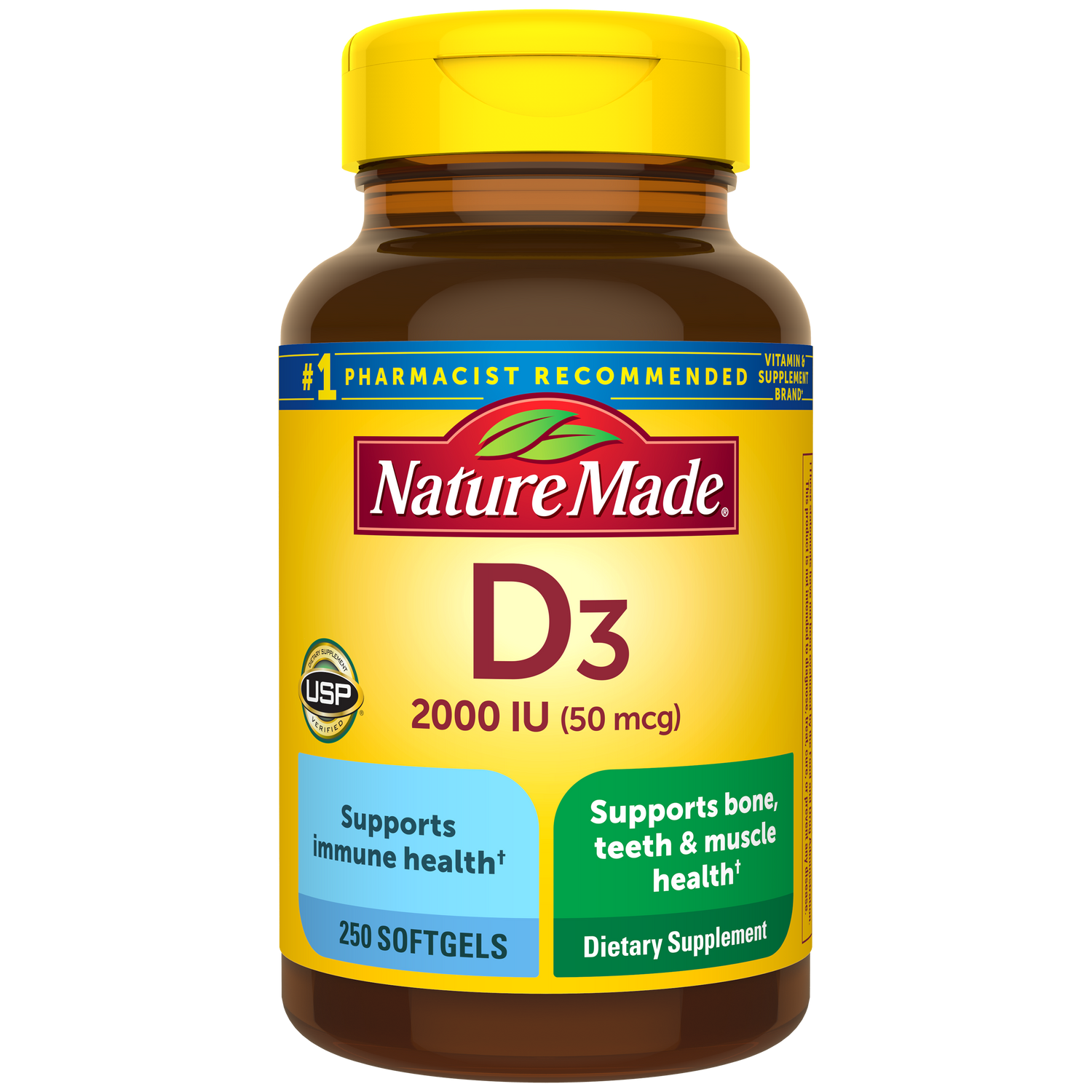 Vitamin D3 2000 IU (50 mcg) Softgels | 250