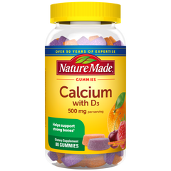 Calcium Gummies 500 mg per serving with Vitamin D3