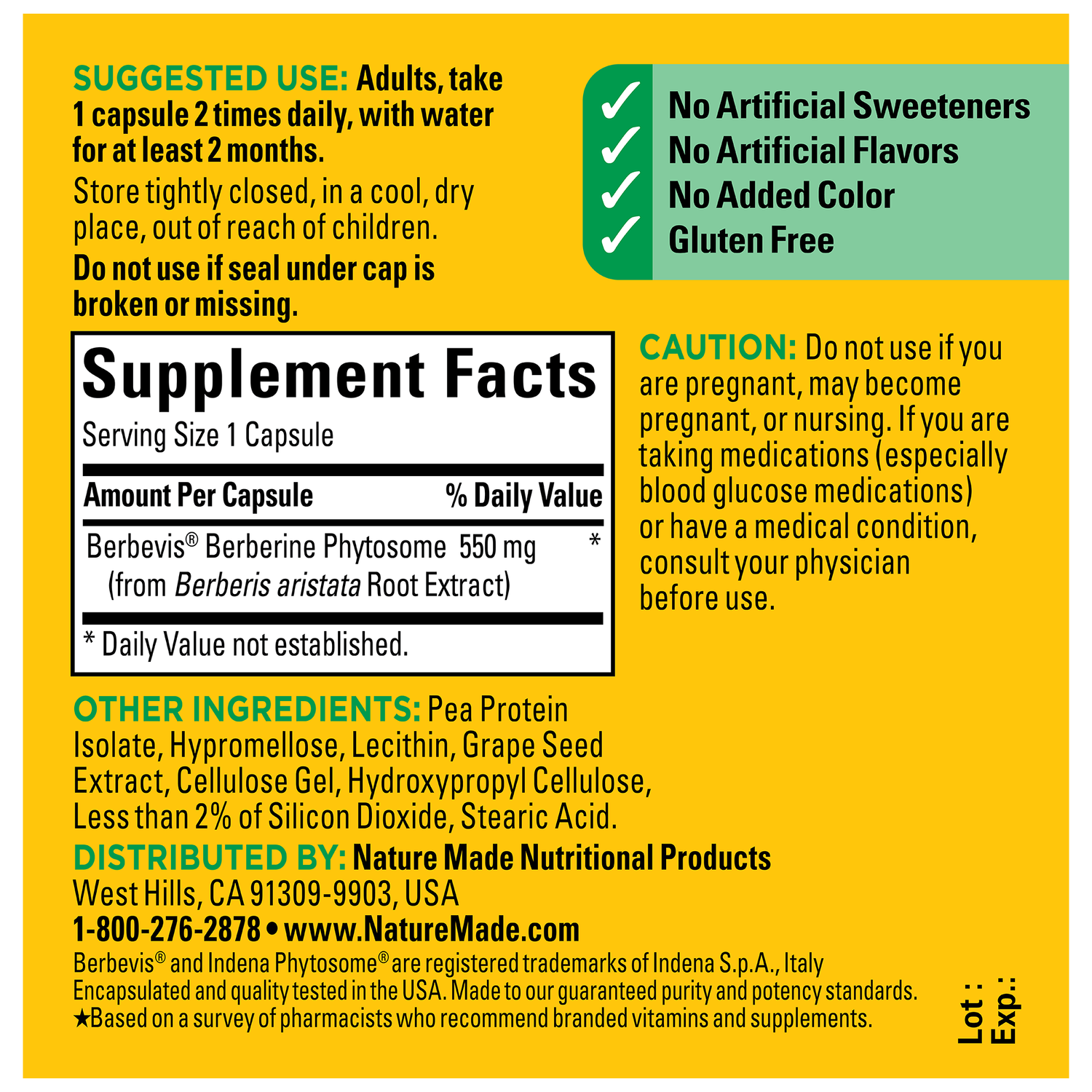 Better Absorption‡ Berberine Phytosome 550 mg Capsules |